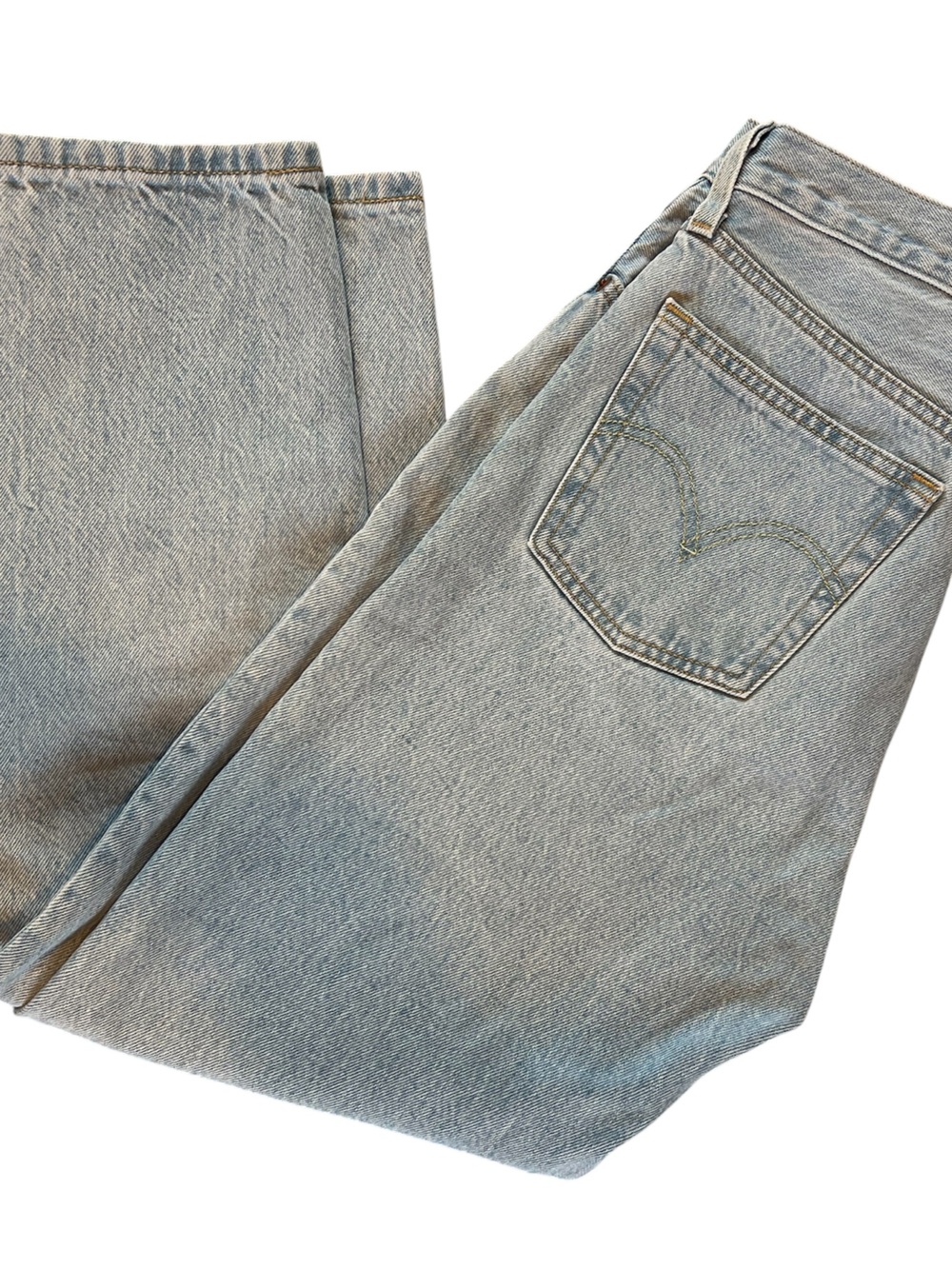 Levi 501 Light Wash Straight Cropped Jeans - Picture 6 of 10